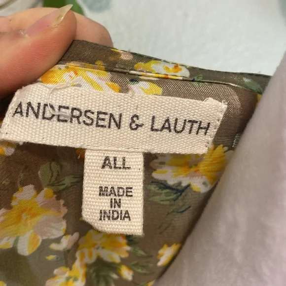 Anthropologie Isolde Floral Kimono with Yellow and Brown Pattern, One size - Picture 4 of 14